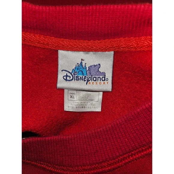Disneyland Resort 50th Anniversary Red Sweatshirt Mickey Friends XL Embroidered - Picture 6 of 8